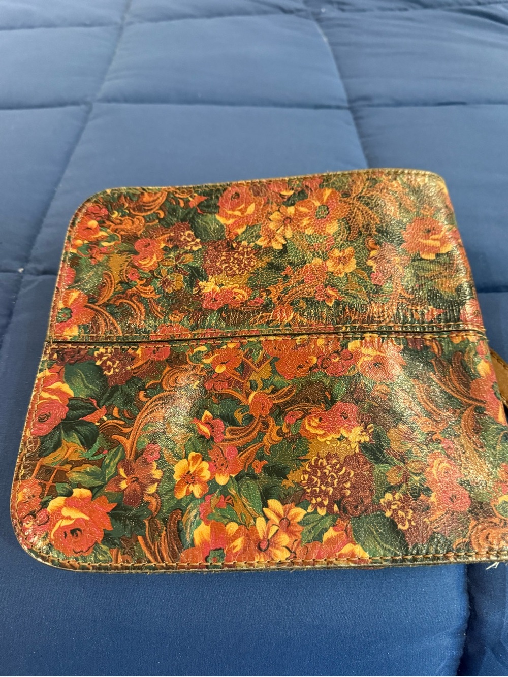 Patricia Nash Multicolor Floral Leather Shoulder Bag - Pink, Green, Gold, Brown - Picture 3 of 14